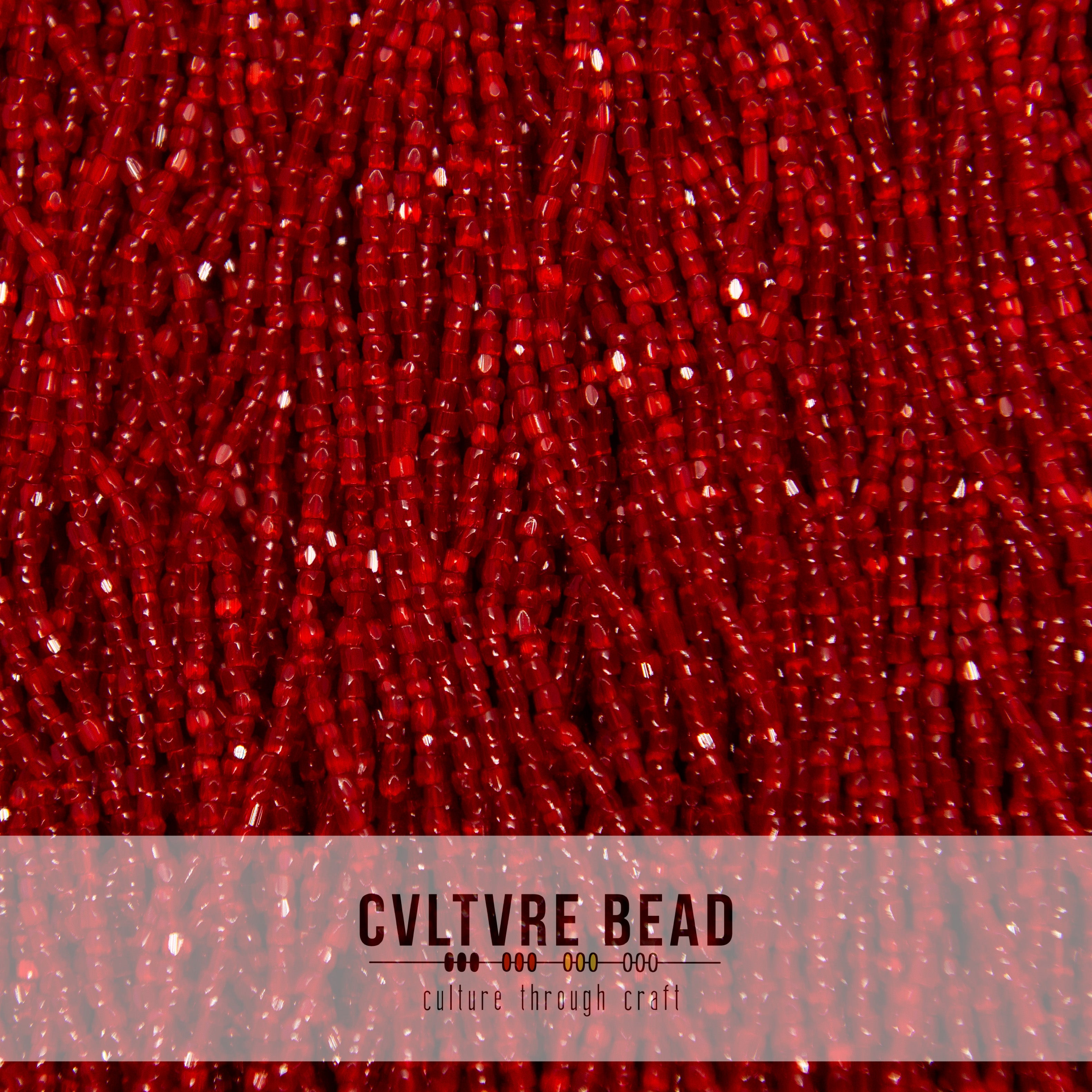 Czech Seed Bead 12/0 - Red Satin - 1 Hank